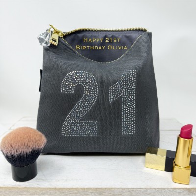 Grey Rhinestone 21st Birthday Bag
