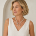 Faux Pearl Gold Ring Statement Necklace