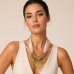Bold Statement Gold Coin Charm Necklace