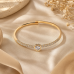 Adjustable Heart Cubic Zirconia Bangle