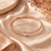 Adjustable Heart Cubic Zirconia Bangle