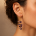 Amethyst Chip Dangle Earrings