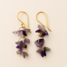 Amethyst Chip Dangle Earrings