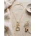 Long Triple Hoop Pendant Necklace