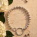 Chunky Pearl Statement Necklace with Circle & Hook Fastening