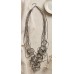 Long Wire Statement Bib Necklace