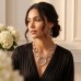 Multi Ring Matte Statement Necklace & Optional  Earrings