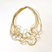 Short Wire Statement Bib Necklace