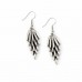 Flat Feathers Statement Necklace & Earrings