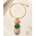 Layered Stone Pendant Collar Necklace