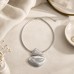 Dual Tone Sculptural Statement Necklace