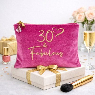Velvet 30th Birthday Makeup Bag