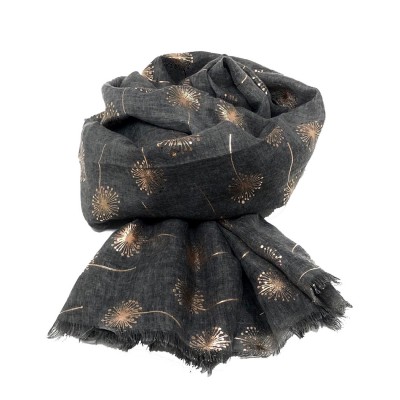 Scarf-Charcoal Dandelion RG Foil