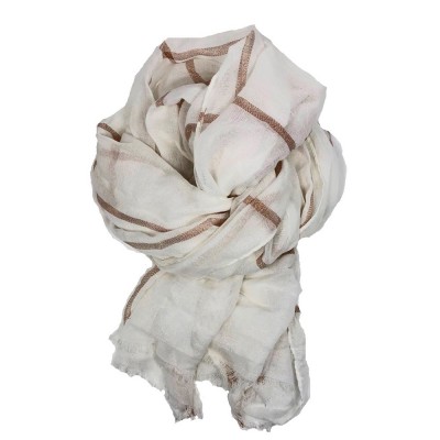 Scarf-White Rose Gold Stripe