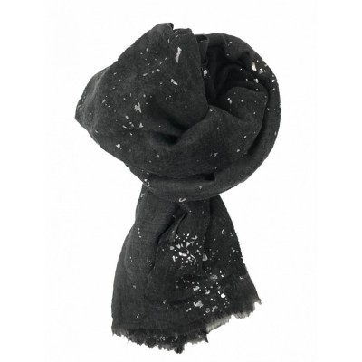 Scarf-Charcoal Grey Splatter