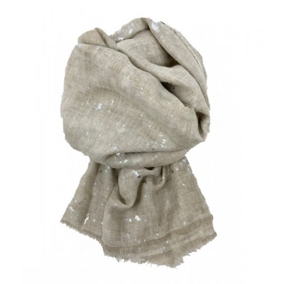 Scarf-Cream Splatter