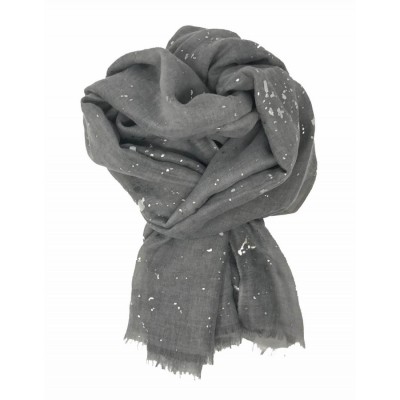 Scarf-Silver Grey Splatter 