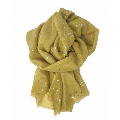 Scarf-Mustard Splatter