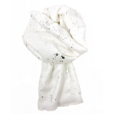Scarf-White Splatter