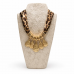 Satin Teardrop Hammered Statement Necklace