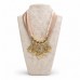 Satin Teardrop Hammered Statement Necklace